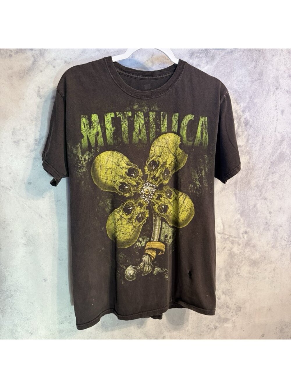 Metallica Pushead Band T Shirt Black Graphic Tee Short Sleeve 2011